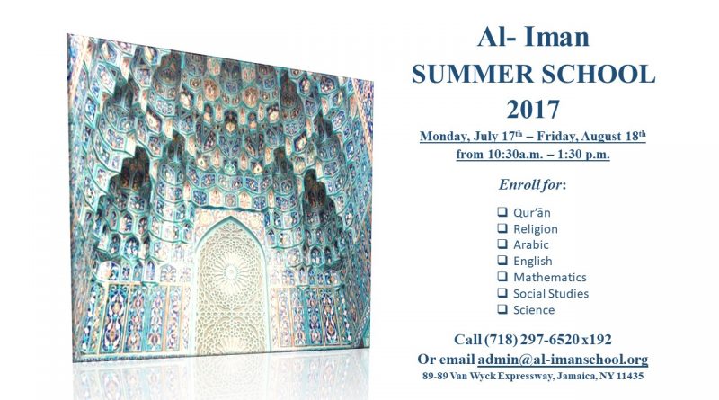 Al-Iman Summer School – Imam Al-Khoei Foundation, New York